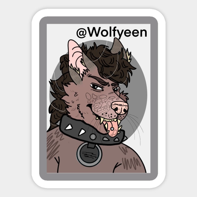 Brown dog Sticker by Yeenwolf 